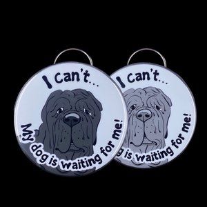 Neapolitan Mastiff Bottle Opener Keychain Cute Dog Keychain 2.25" Handmade